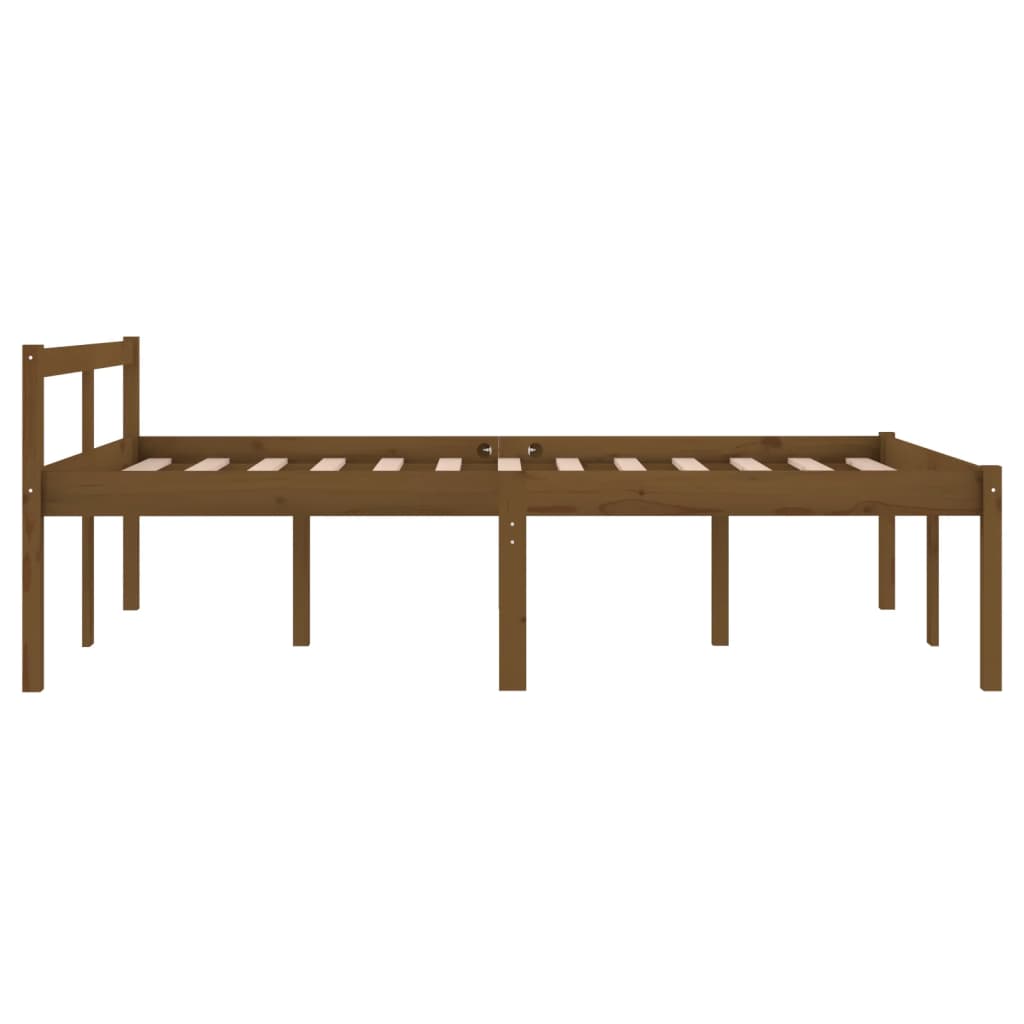 Bedframe Massief Hout Honingbruin 120X190 Cm 4Ft Small Double