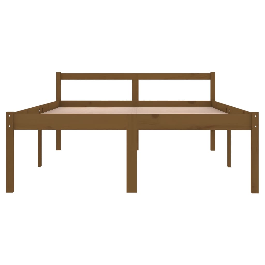 Bedframe Massief Grenenhout Honingbruin 135X190 Cm 4Ft6 Double