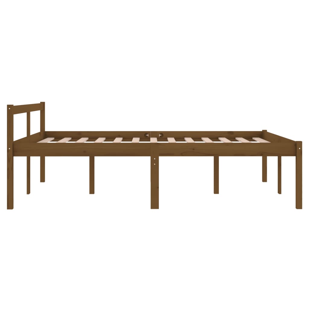 Bedframe Massief Grenenhout Honingbruin 135X190 Cm 4Ft6 Double