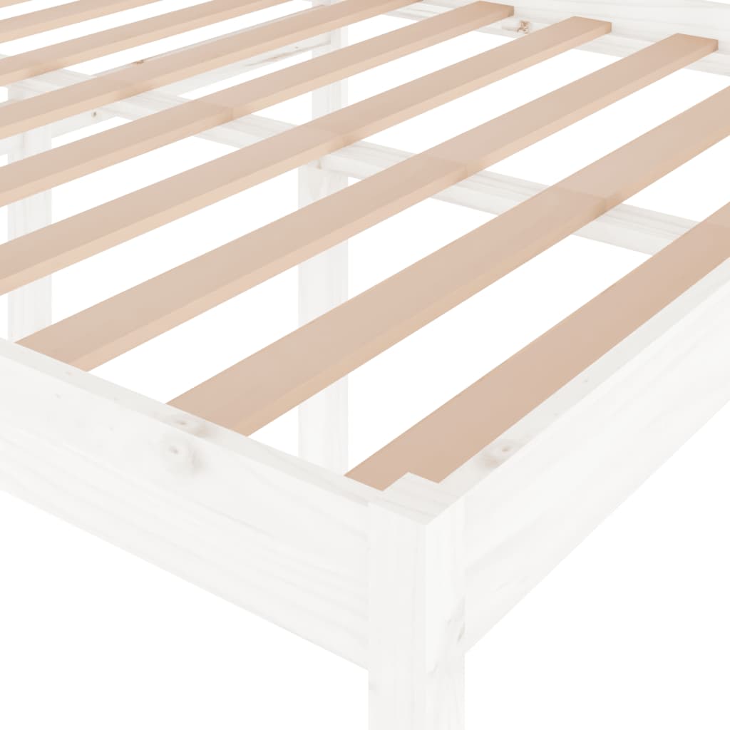 Bedframe Massief Grenenhout Wit 140X190 Cm