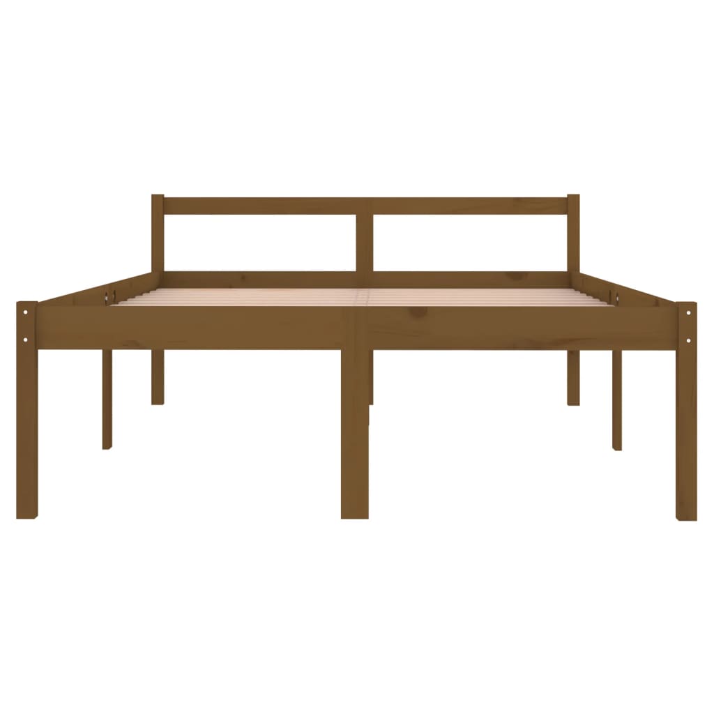 Bedframe Massief Grenenhout Honingbruin 140X190 Cm