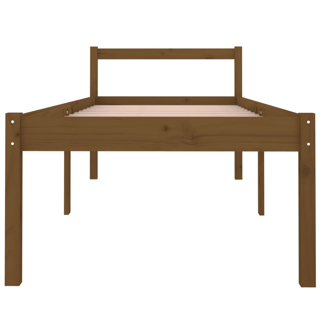 Bedframe Massief Grenenhout Honingbruin 90X200 Cm