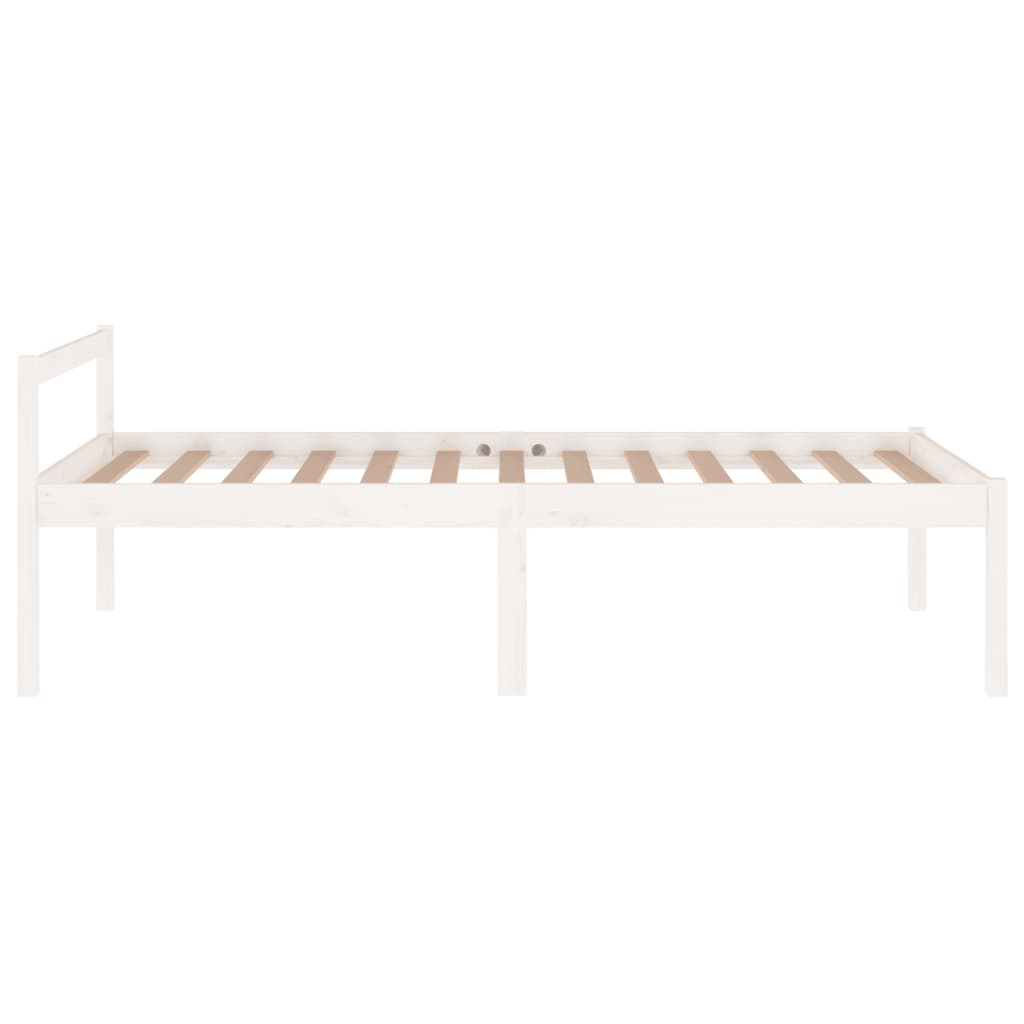 Bedframe Massief Grenenhout Wit 100X200 Cm