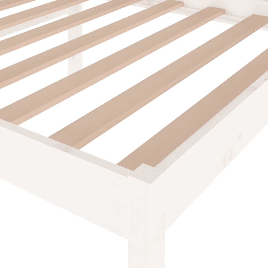 Bedframe Massief Grenenhout Wit 100X200 Cm