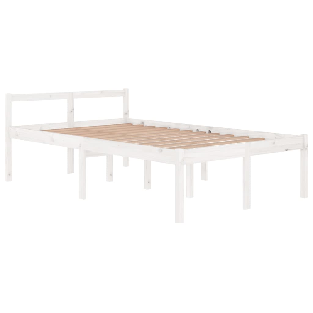 Bedframe Massief Grenenhout Wit 120X200 Cm