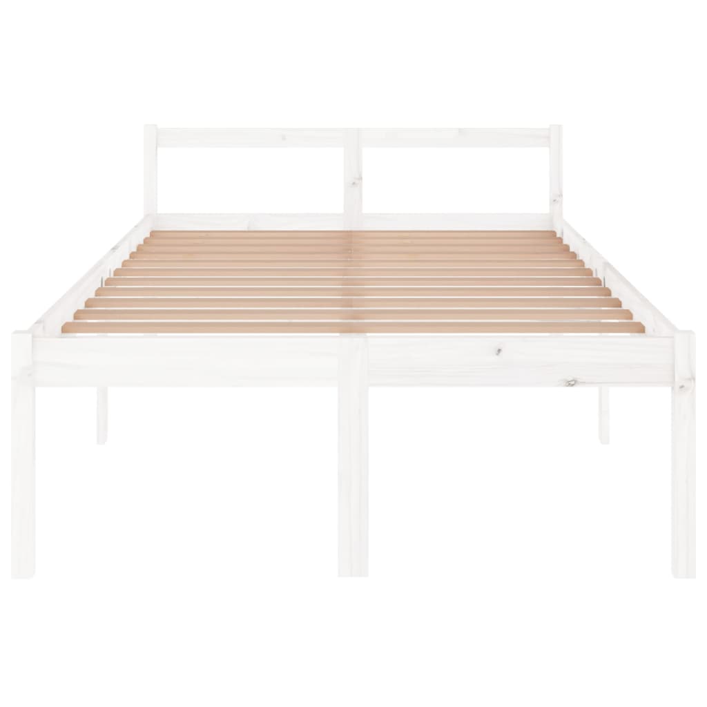 Bedframe Massief Grenenhout Wit 120X200 Cm