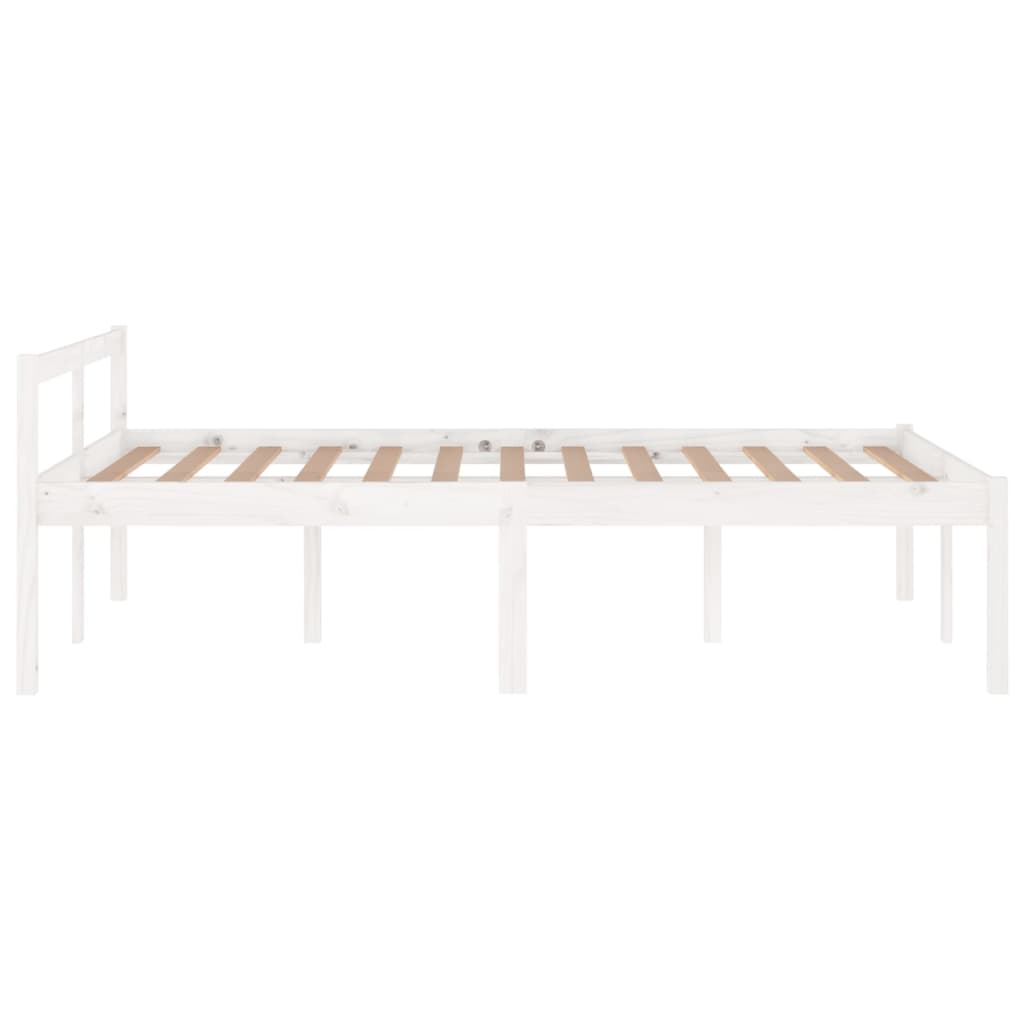 Bedframe Massief Grenenhout Wit 120X200 Cm
