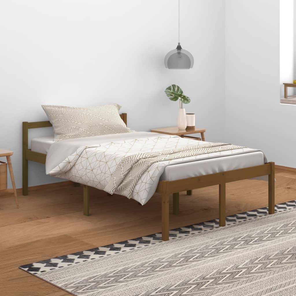 Bedframe Massief Grenenhout Honingbruin 120X200 Cm