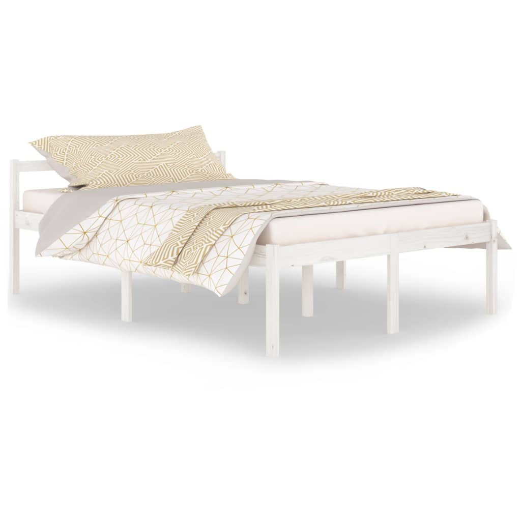 Bedframe Massief Grenenhout Wit 140X200 Cm