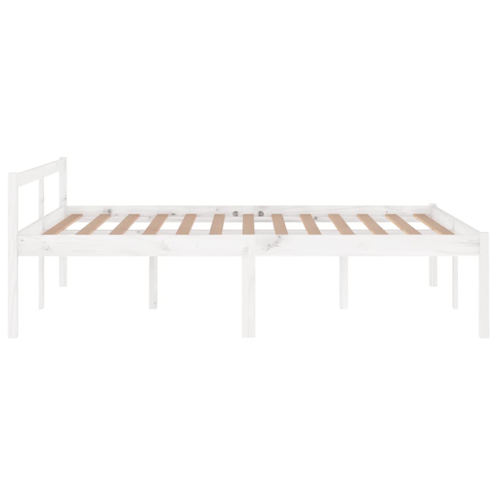Bedframe Massief Grenenhout Wit 140X200 Cm