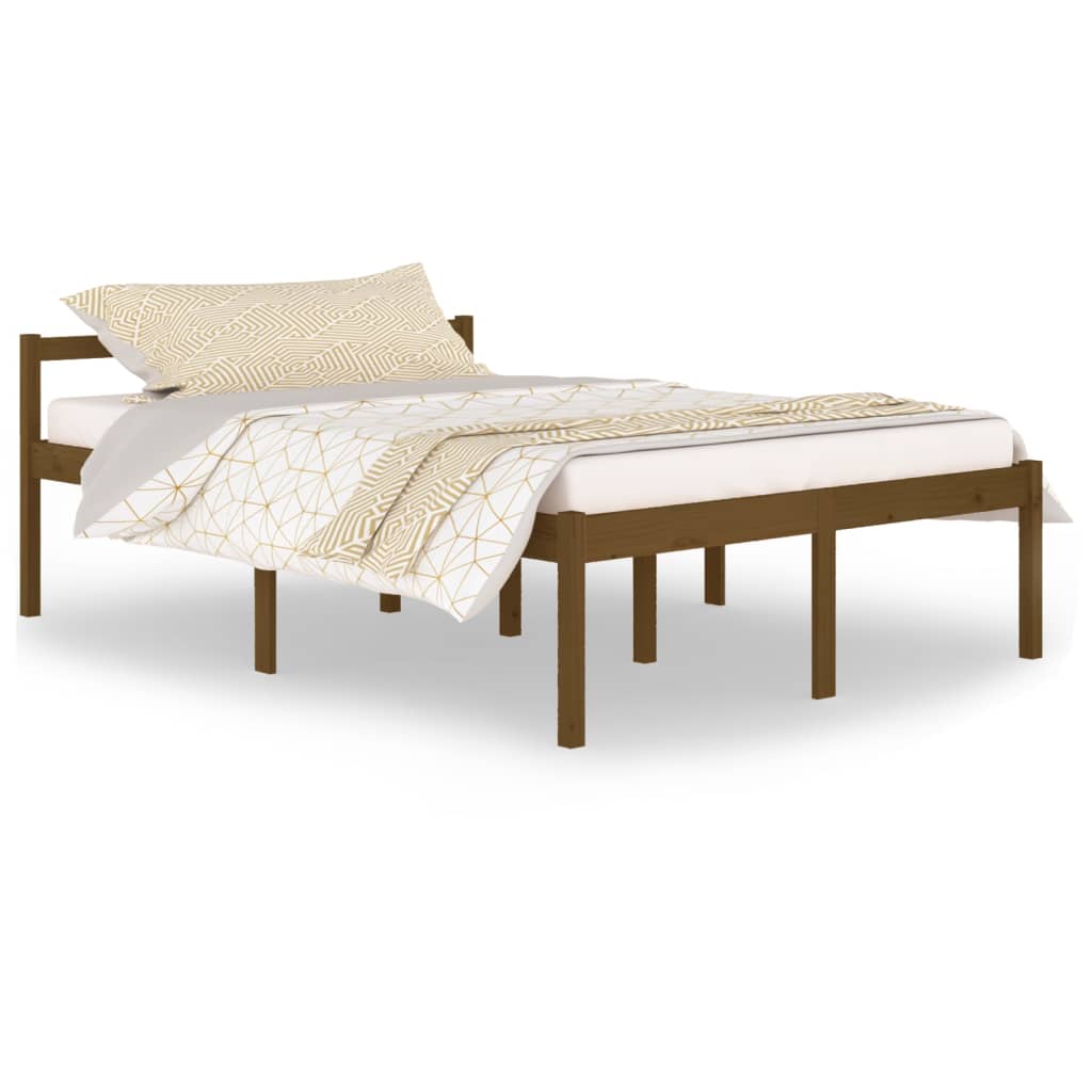 Bedframe Massief Grenenhout Honingbruin 140X200 Cm
