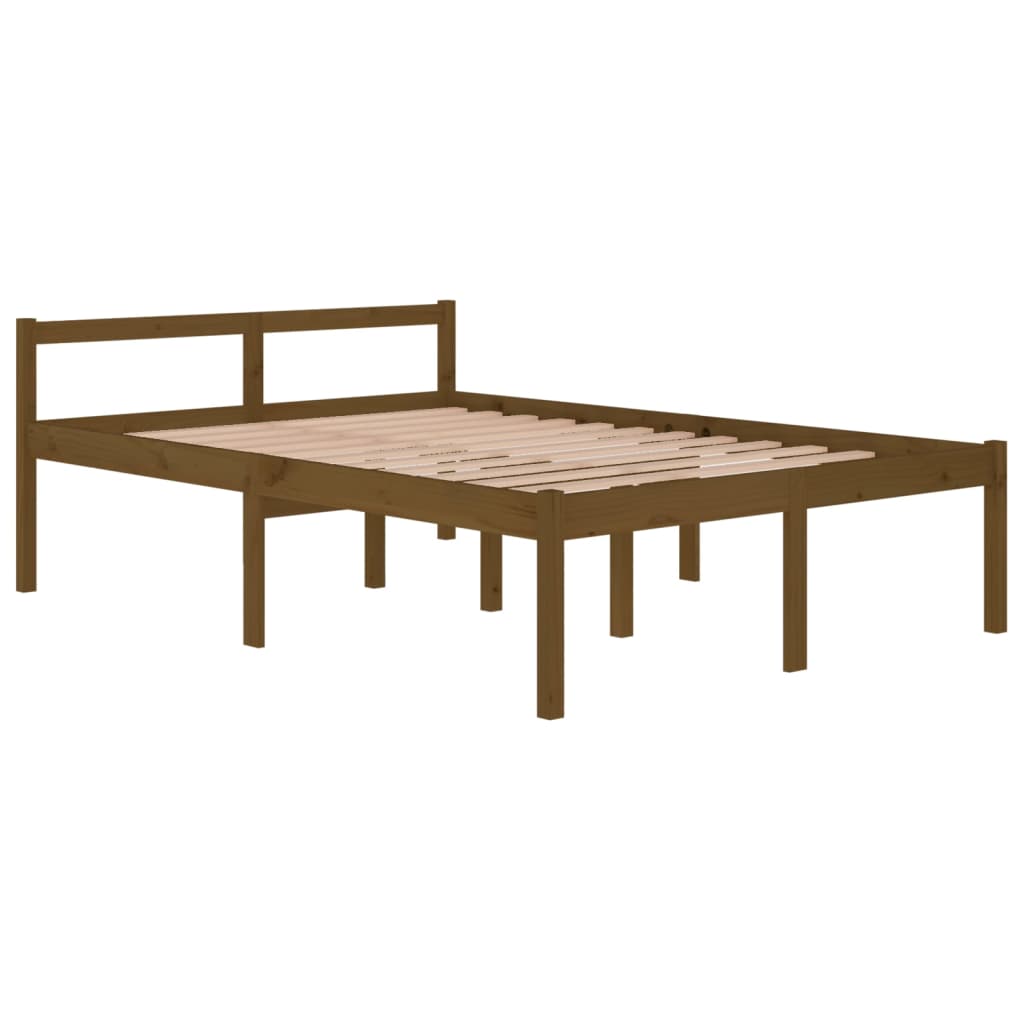 Bedframe Massief Grenenhout Honingbruin 140X200 Cm