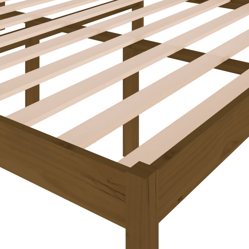 Bedframe Massief Grenenhout Honingbruin 140X200 Cm