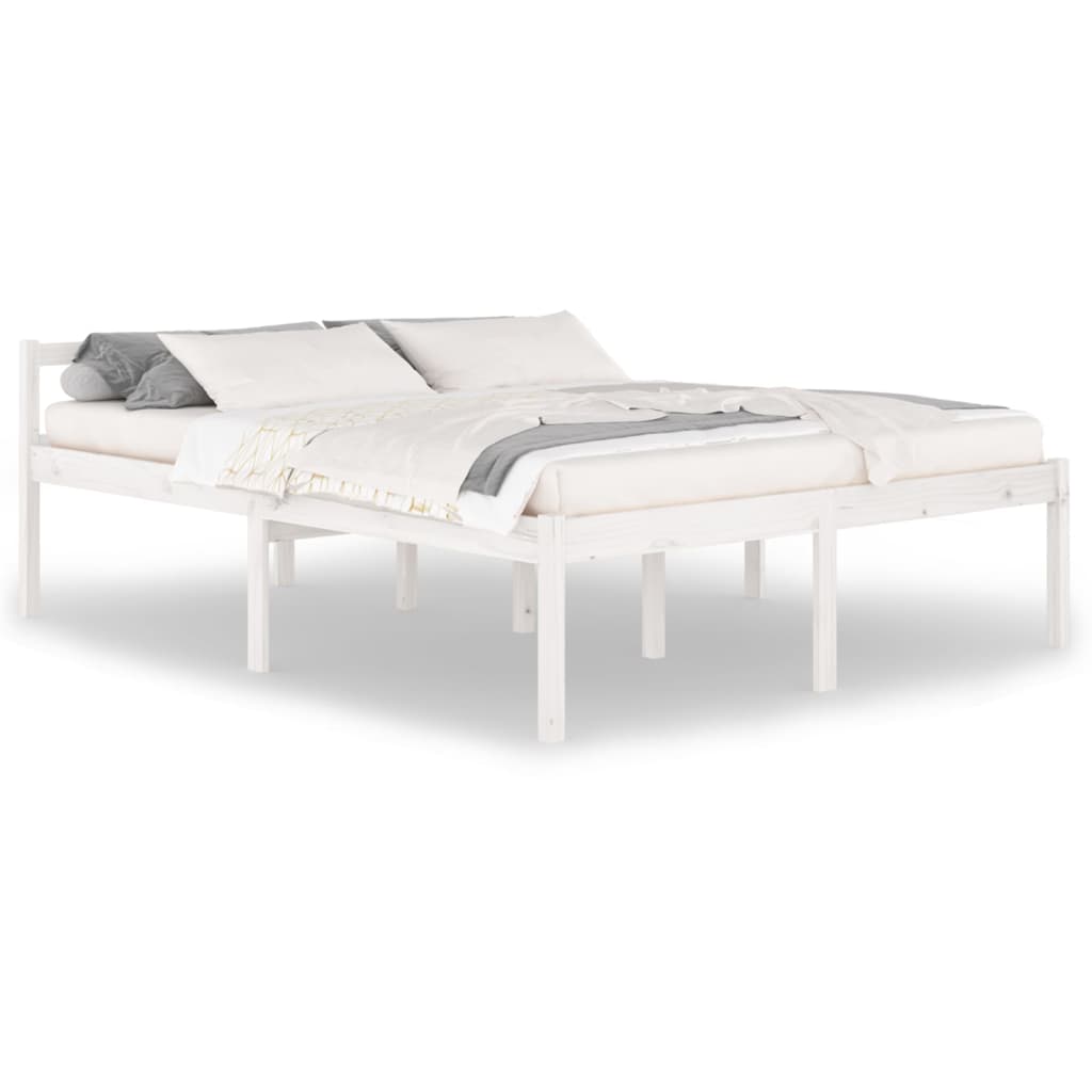 Bedframe Massief Grenenhout Wit 160X200 Cm