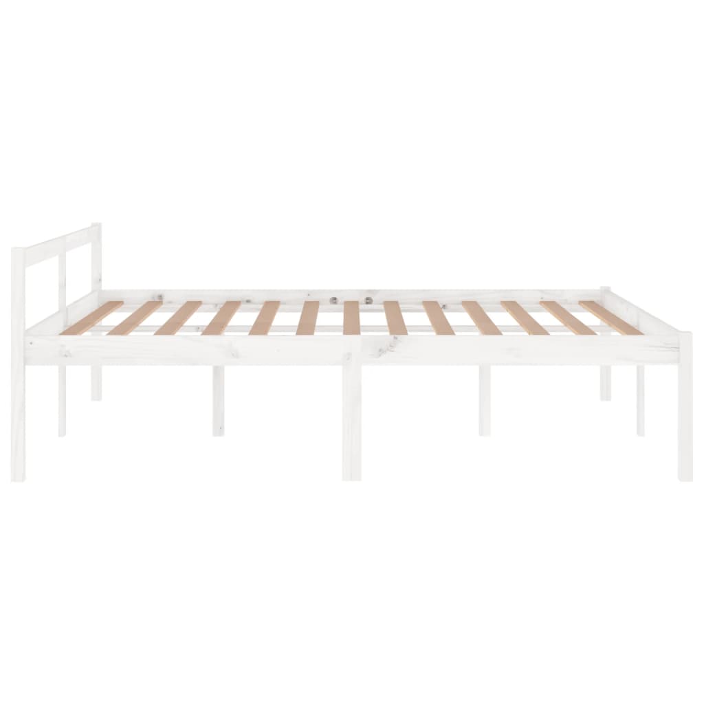 Bedframe Massief Grenenhout Wit 160X200 Cm