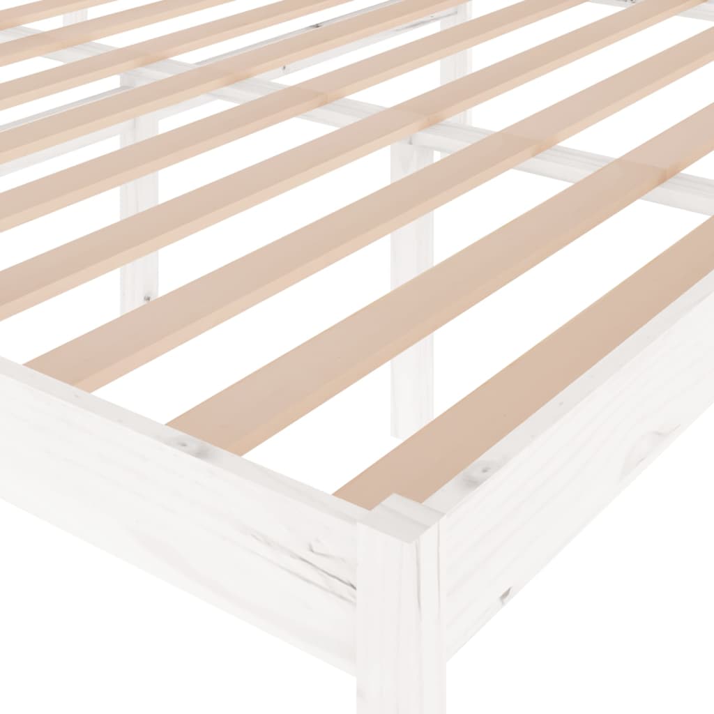 Bedframe Massief Grenenhout Wit 160X200 Cm