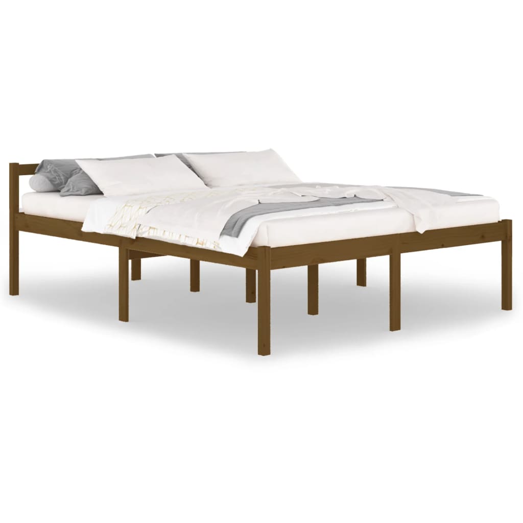 Bedframe Massief Grenenhout Honingbruin 160X200 Cm