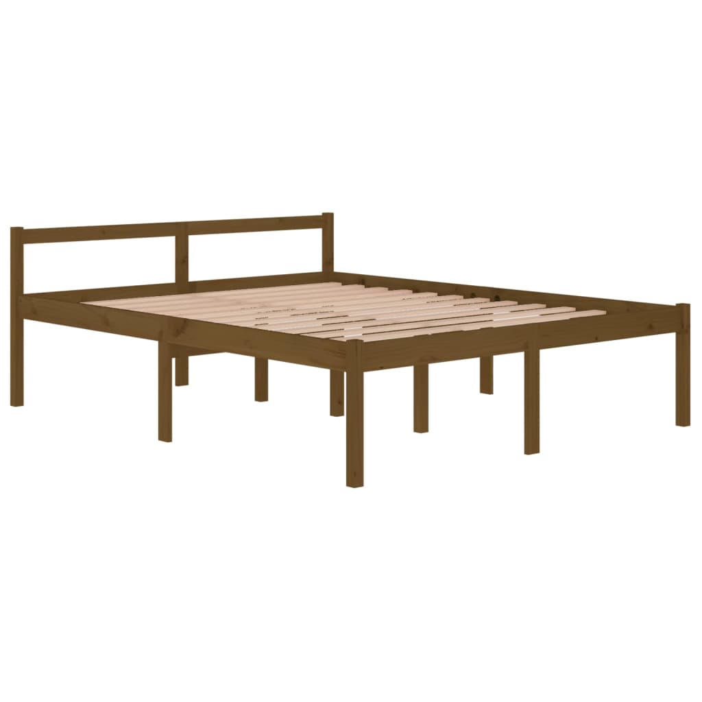 Bedframe Massief Grenenhout Honingbruin 160X200 Cm