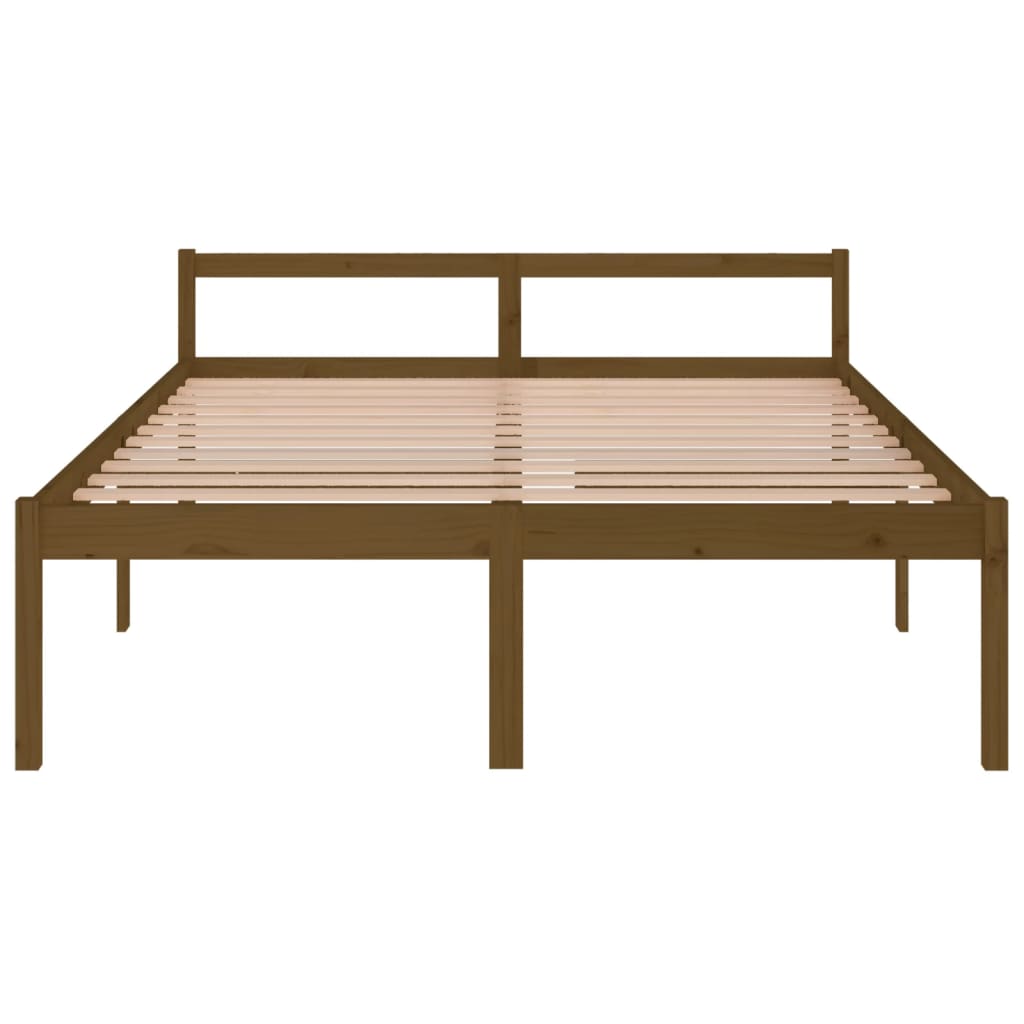 Bedframe Massief Grenenhout Honingbruin 160X200 Cm