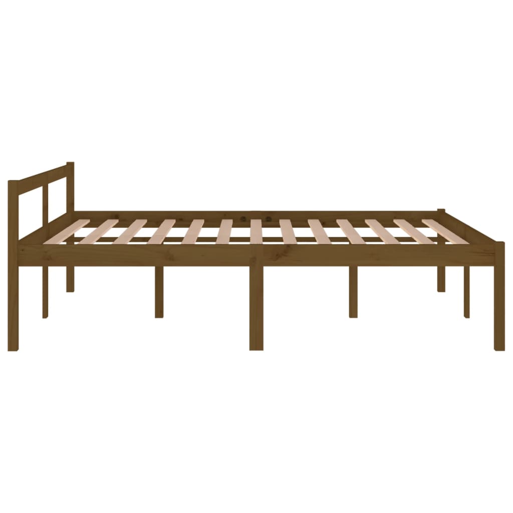 Bedframe Massief Grenenhout Honingbruin 160X200 Cm