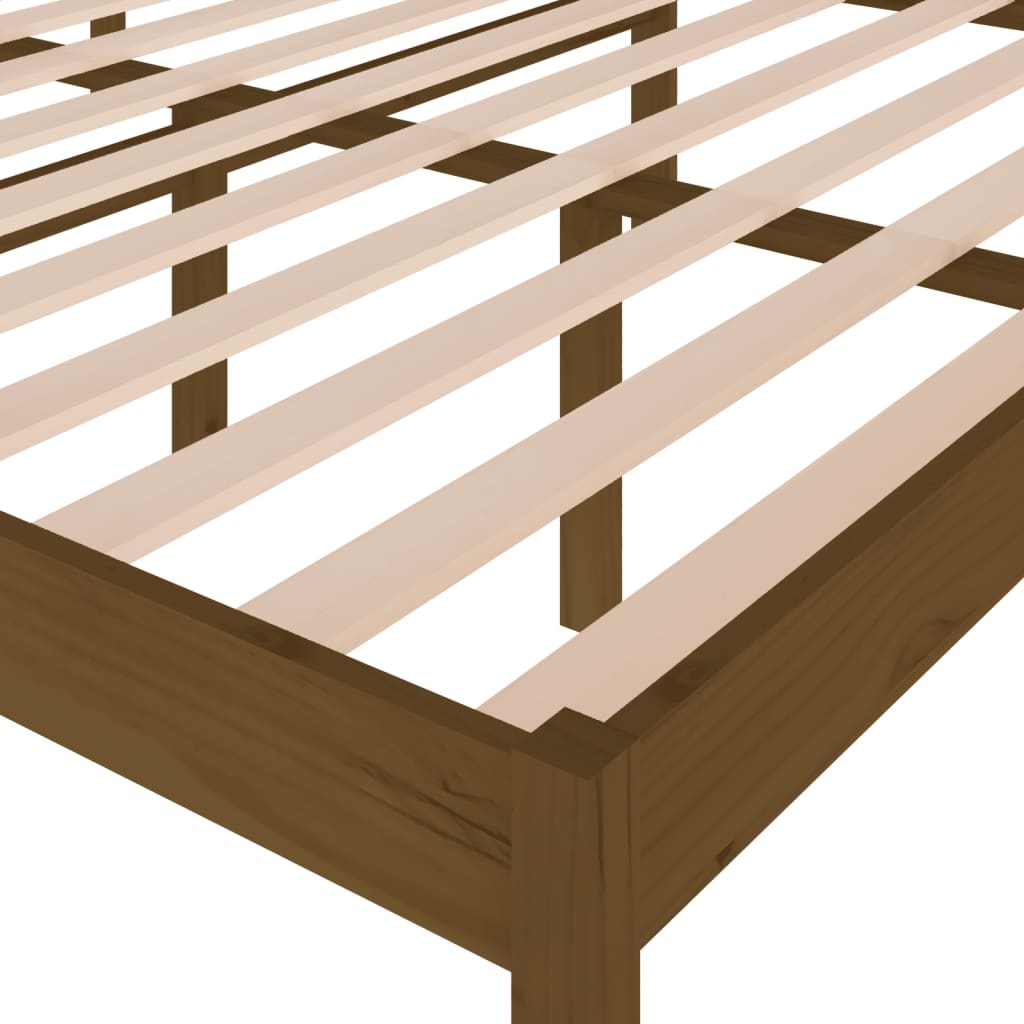 Bedframe Massief Grenenhout Honingbruin 160X200 Cm