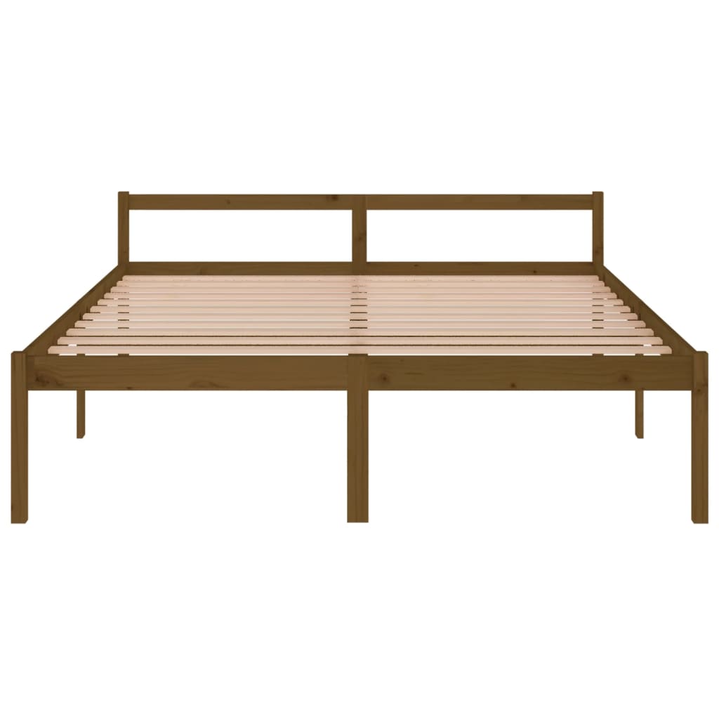 Bedframe Grenenhout Honingbruin 180X200 Cm 6Ft Super King