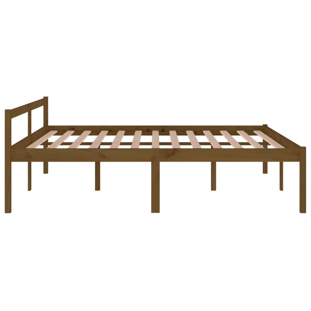 Bedframe Grenenhout Honingbruin 180X200 Cm 6Ft Super King