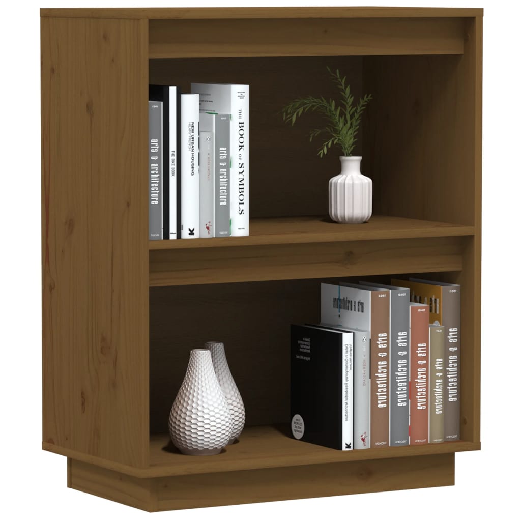 Wandkast 60X34X75 Cm Massief Grenenhout Honingbruin