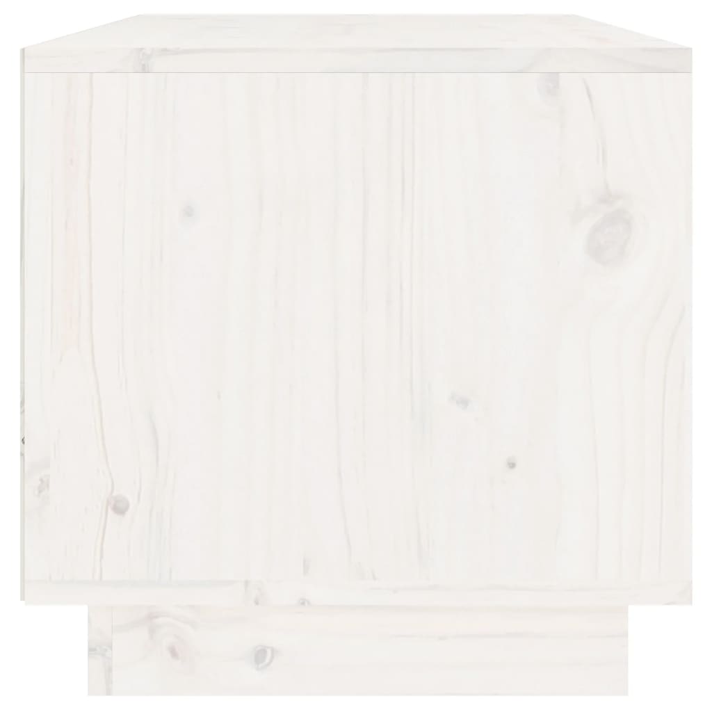 Tv-Meubel 60X35X35 Cm Massief Grenenhout Wit