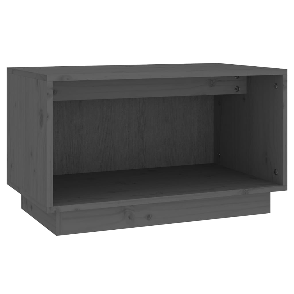 Tv-Meubel 60X35X35 Cm Massief Grenenhout Grijs