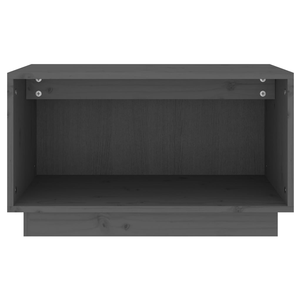 Tv-Meubel 60X35X35 Cm Massief Grenenhout Grijs