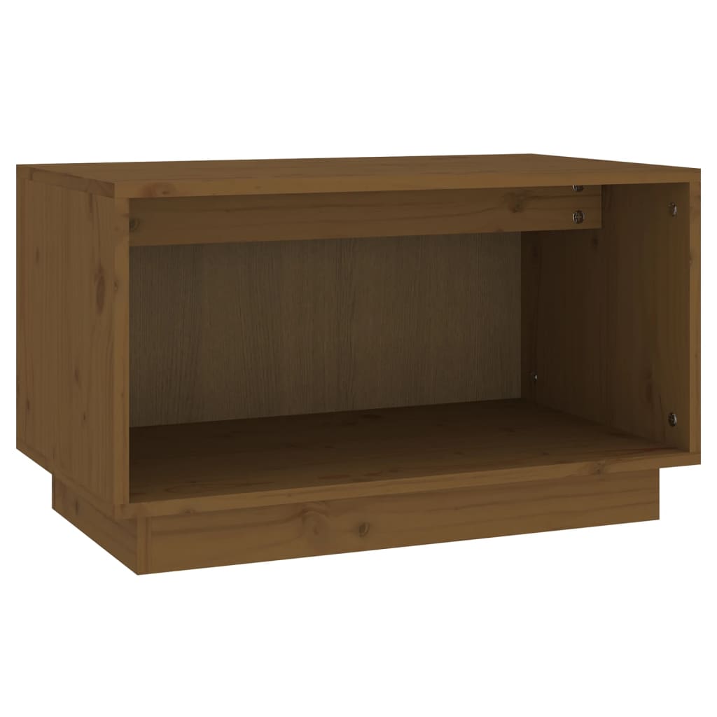Tv-Meubel 60X35X35 Cm Massief Grenenhout Honingbruin