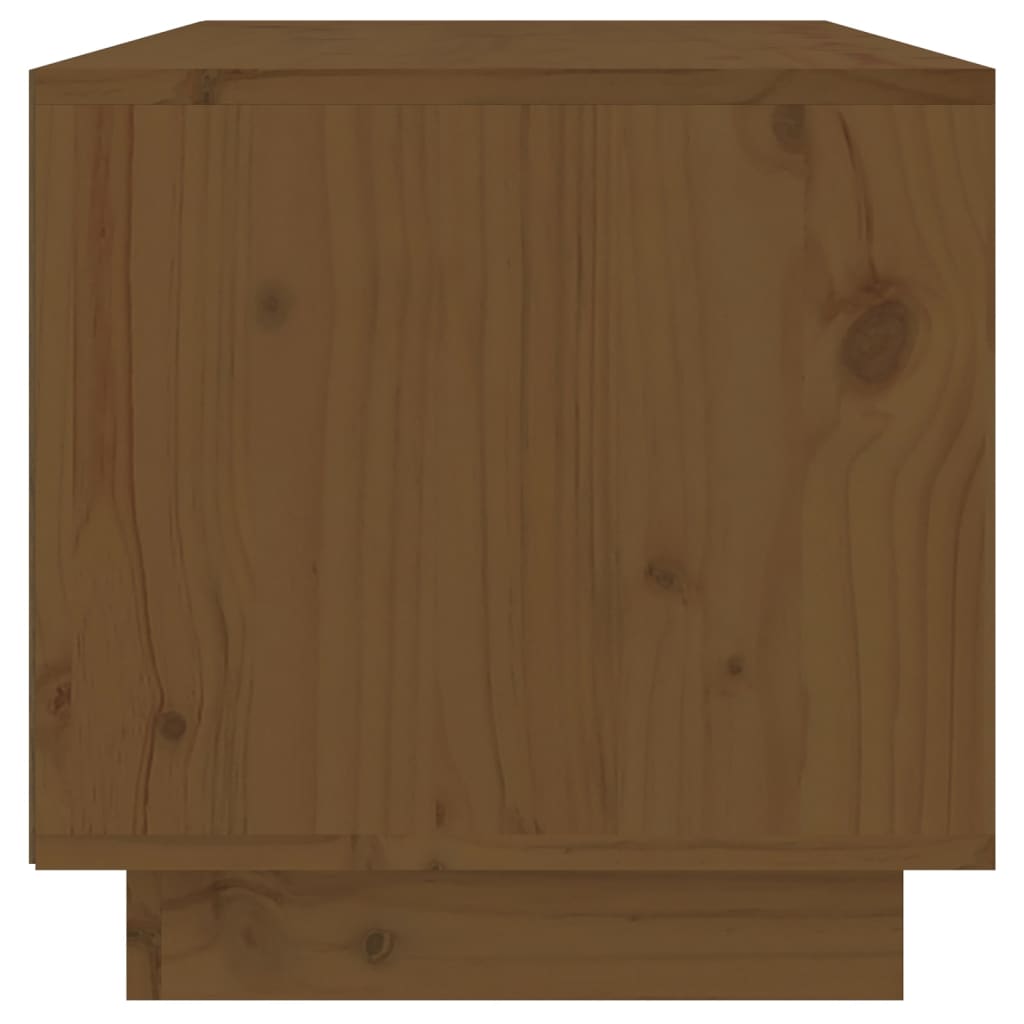 Tv-Meubel 60X35X35 Cm Massief Grenenhout Honingbruin