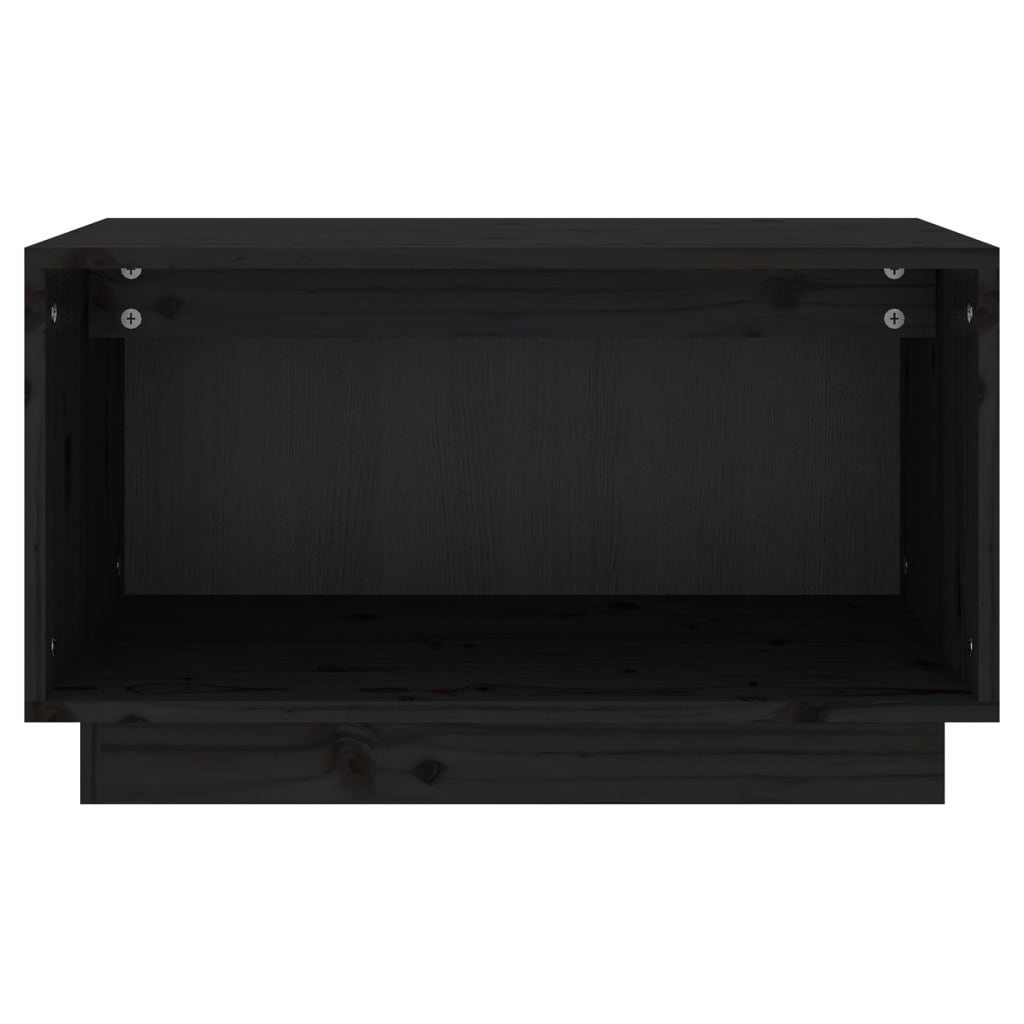Tv-Meubel 60X35X35 Cm Massief Grenenhout Zwart