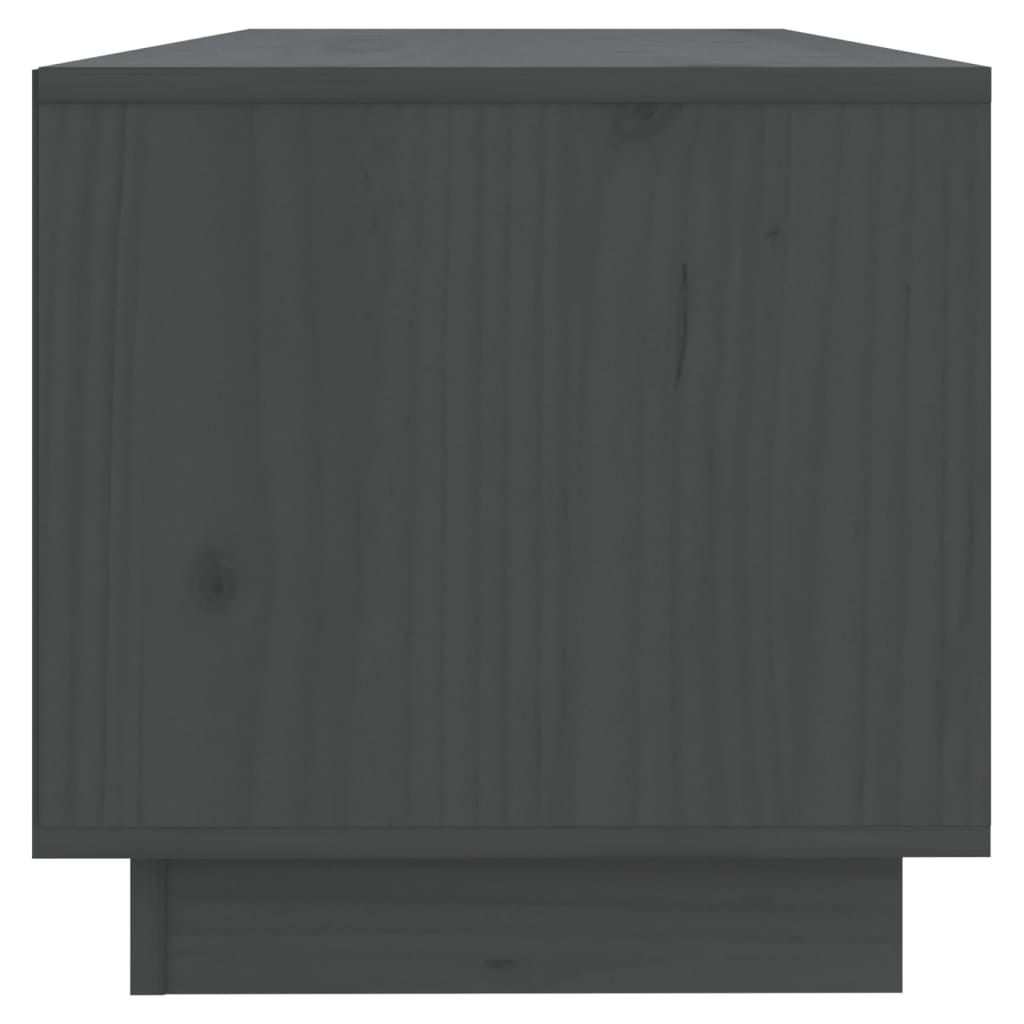 Tv-Meubel 90X35X35 Cm Massief Grenenhout Grijs