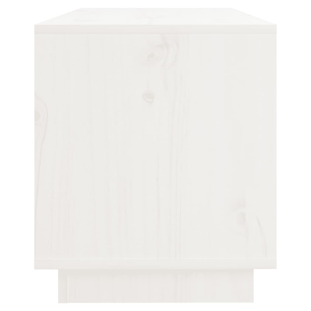 Tv-Meubel 74X34X40 Cm Massief Grenenhout Wit
