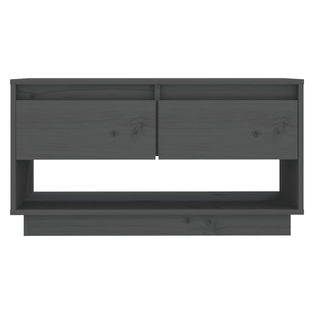 Tv-Meubel 74X34X40 Cm Massief Grenenhout Grijs