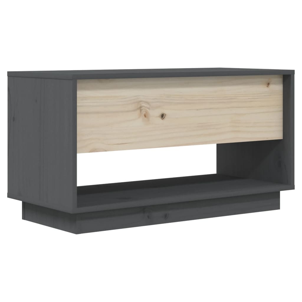 Tv-Meubel 74X34X40 Cm Massief Grenenhout Grijs