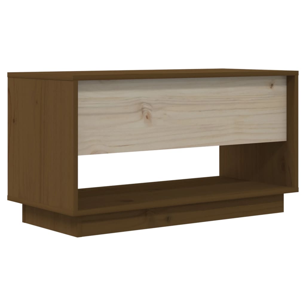 Tv-Meubel 74X34X40 Cm Massief Grenenhout Honingbruin