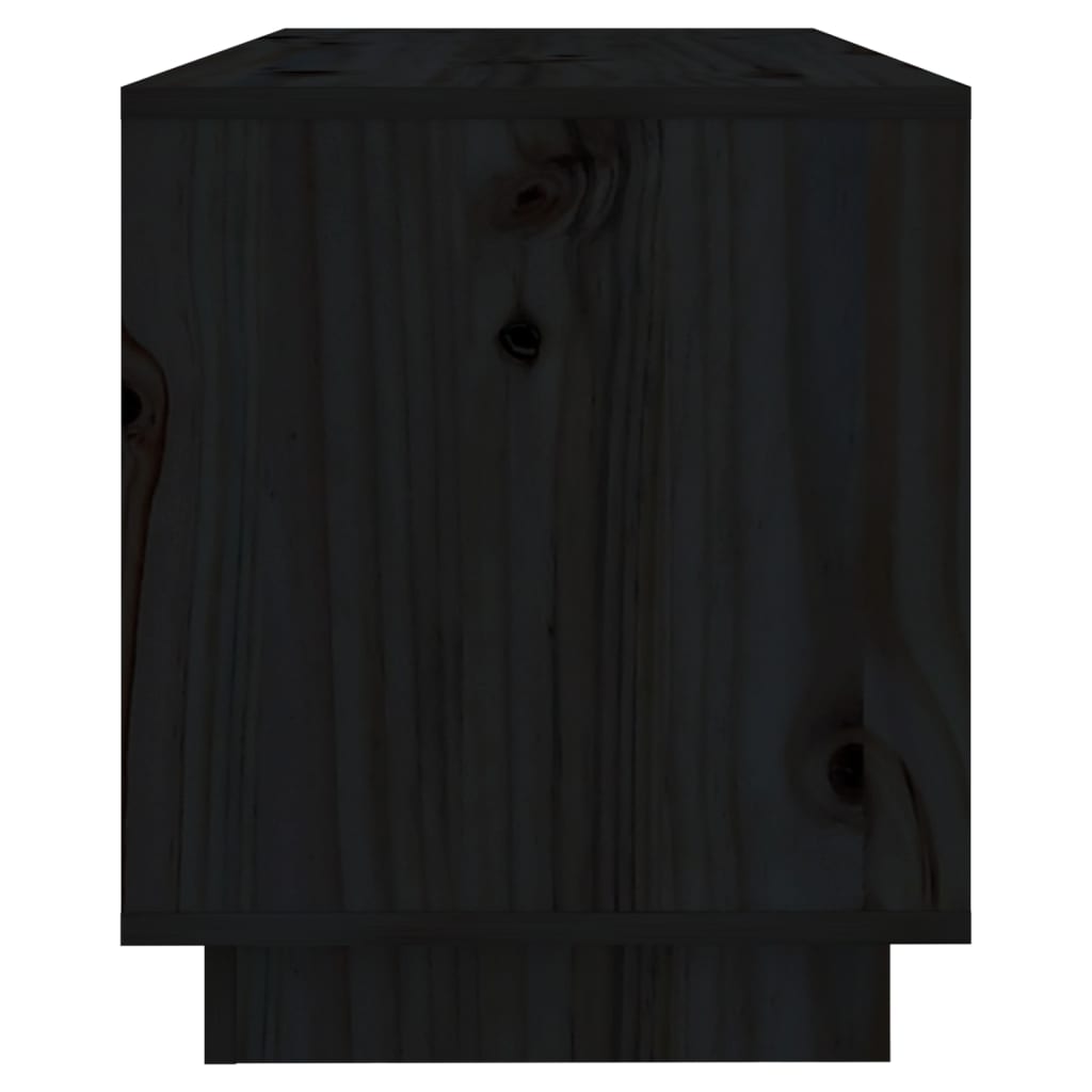 Tv-Meubel 74X34X40 Cm Massief Grenenhout Zwart