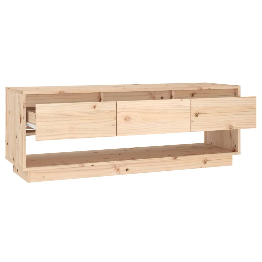 Tv-Meubel 110,5X34X40 Cm Massief Grenenhout
