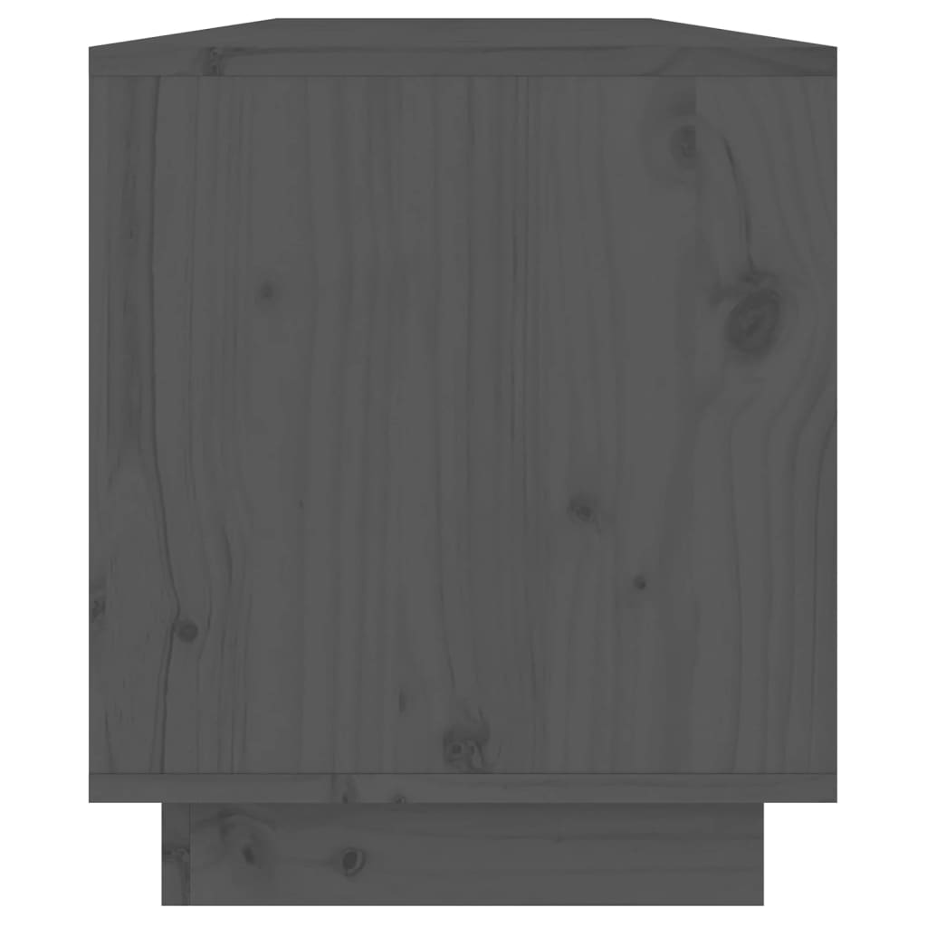 Tv-Meubel 110,5X34X40 Cm Massief Grenenhout Grijs