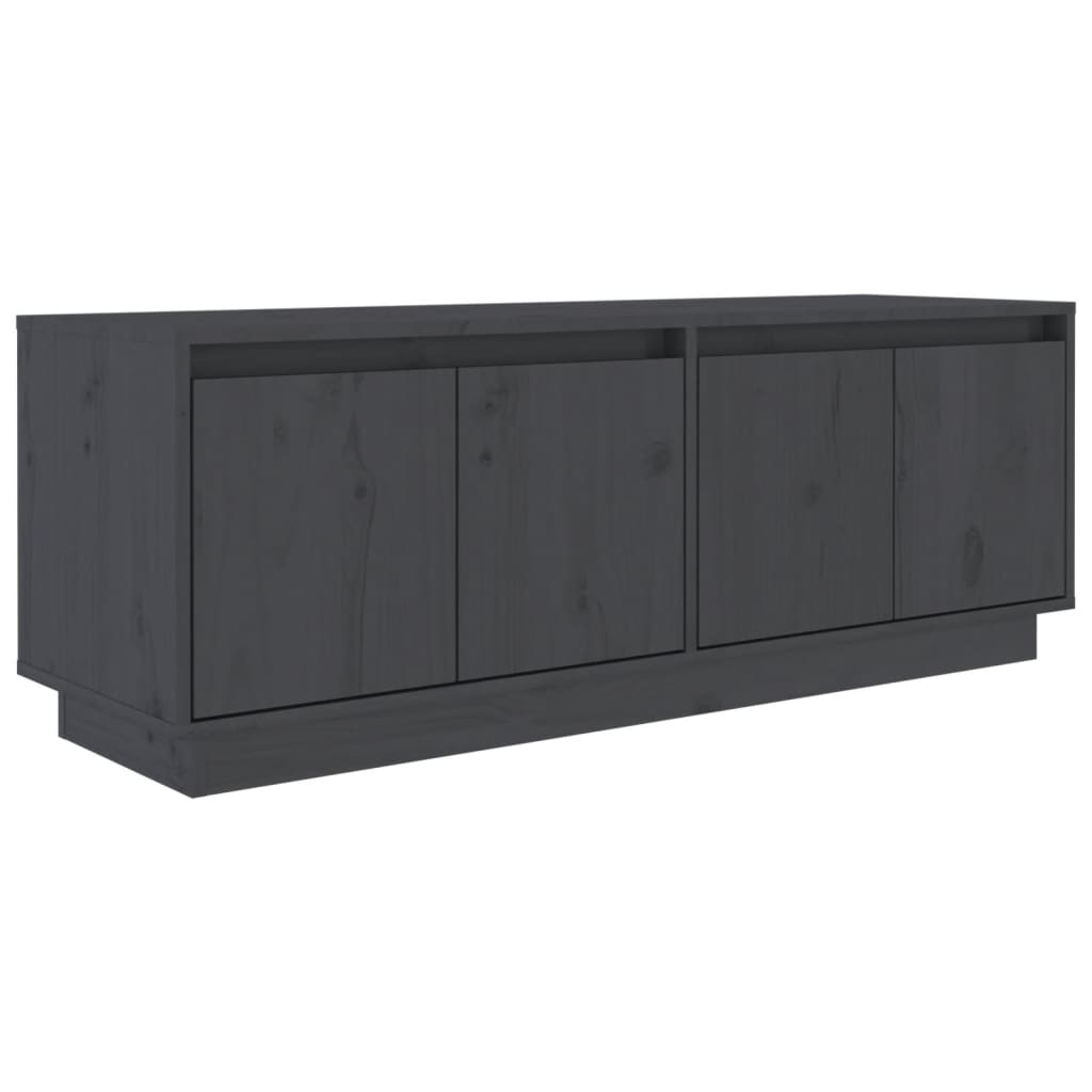 Tv-Meubel 110X34X40 Cm Massief Grenenhout Grijs