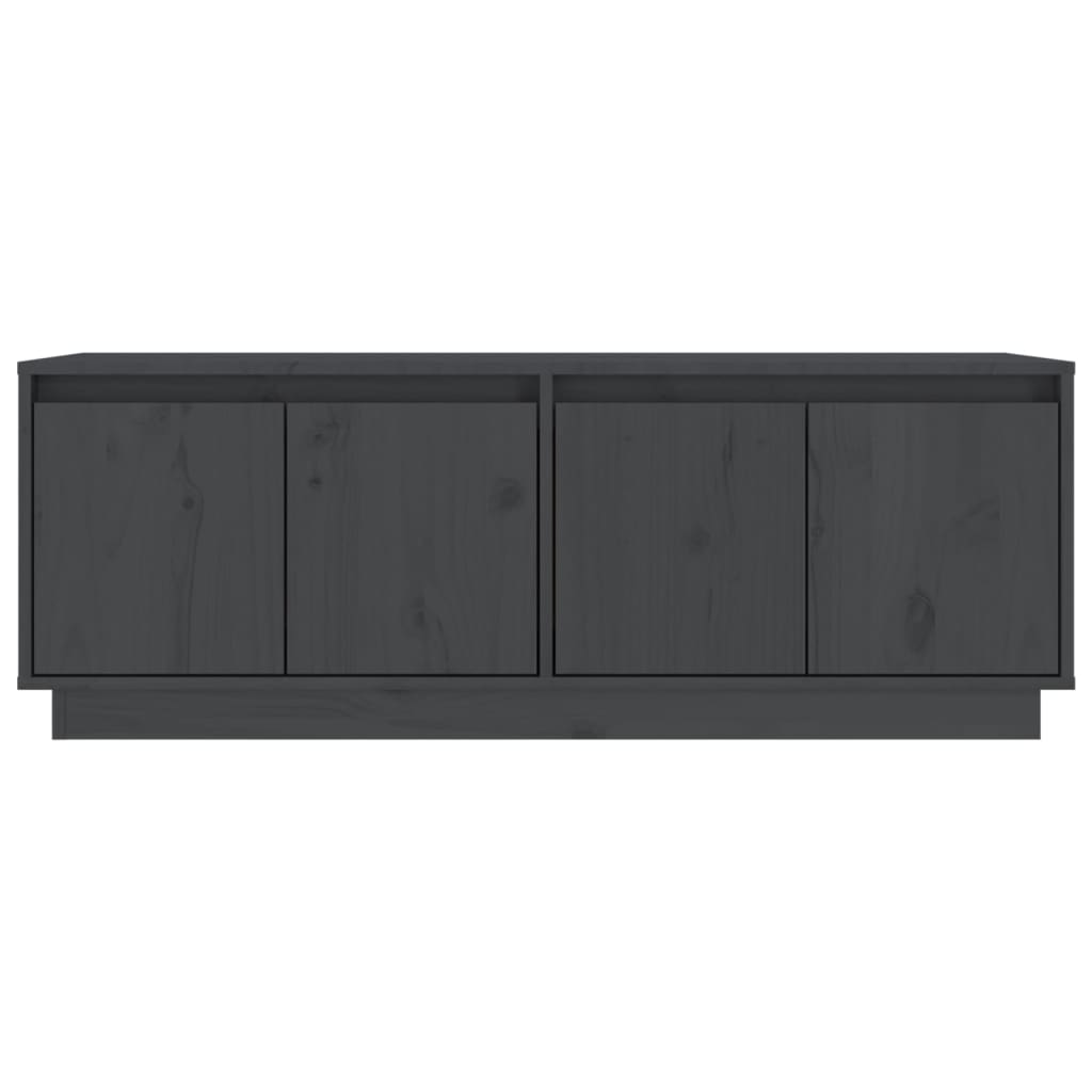 Tv-Meubel 110X34X40 Cm Massief Grenenhout Grijs
