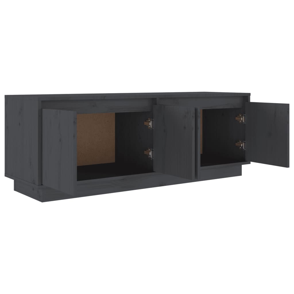 Tv-Meubel 110X34X40 Cm Massief Grenenhout Grijs