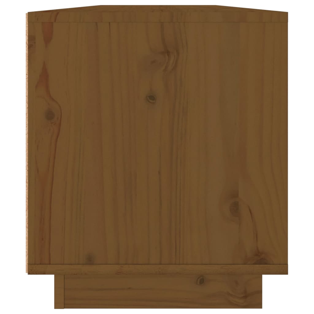 Tv-Meubel 110X34X40 Cm Massief Grenenhout Honingbruin