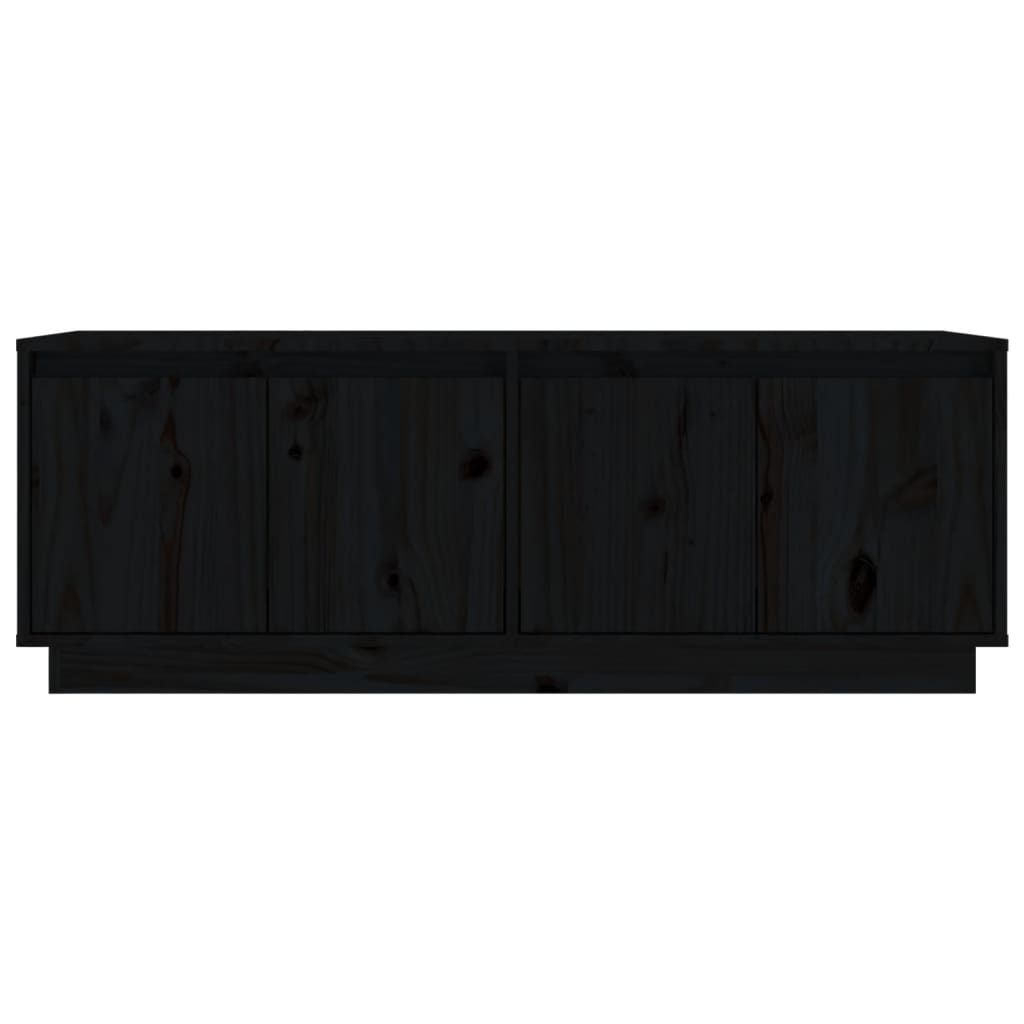 Tv-Meubel 110X34X40 Cm Massief Grenenhout Zwart