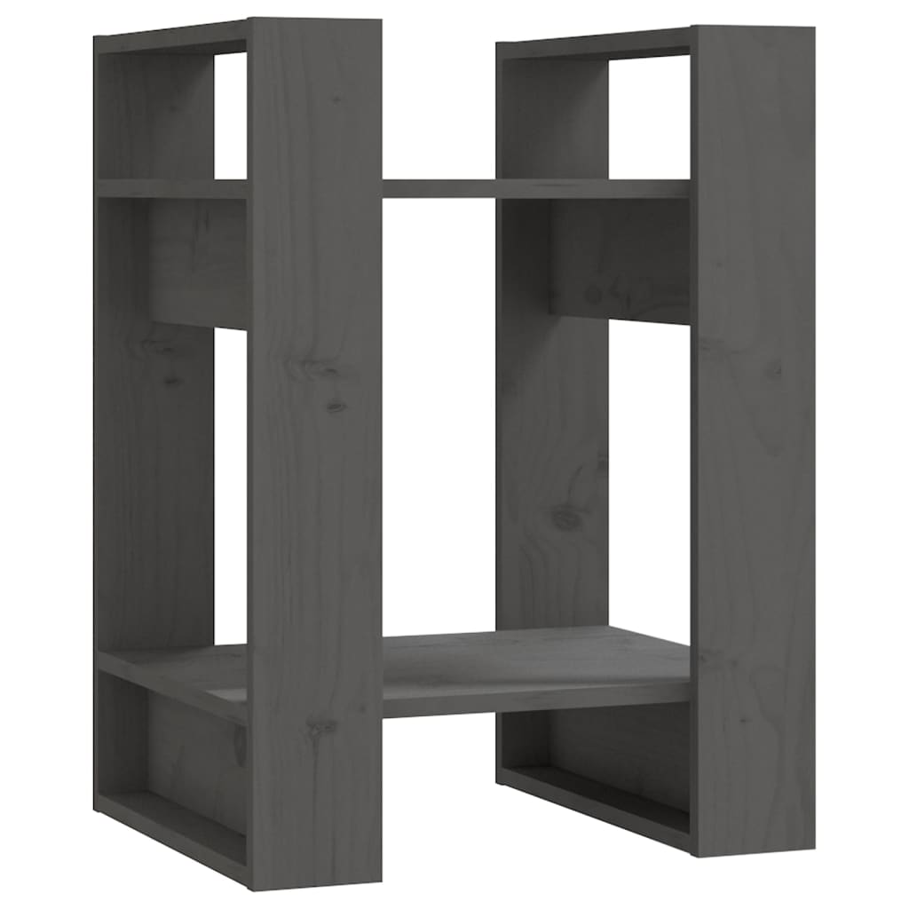Boekenkast/Kamerscherm 41X35X57 Cm Massief Grenenhout Grijs