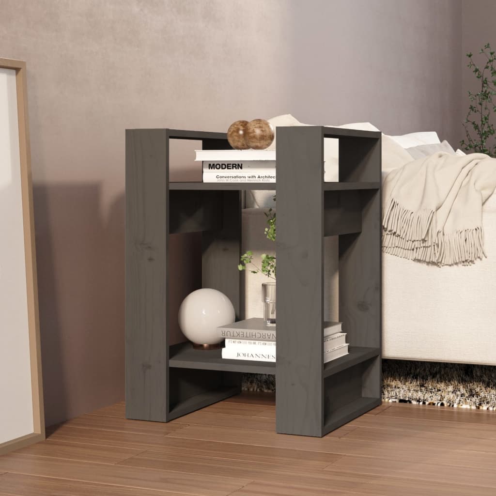 Boekenkast/Kamerscherm 41X35X57 Cm Massief Grenenhout Grijs