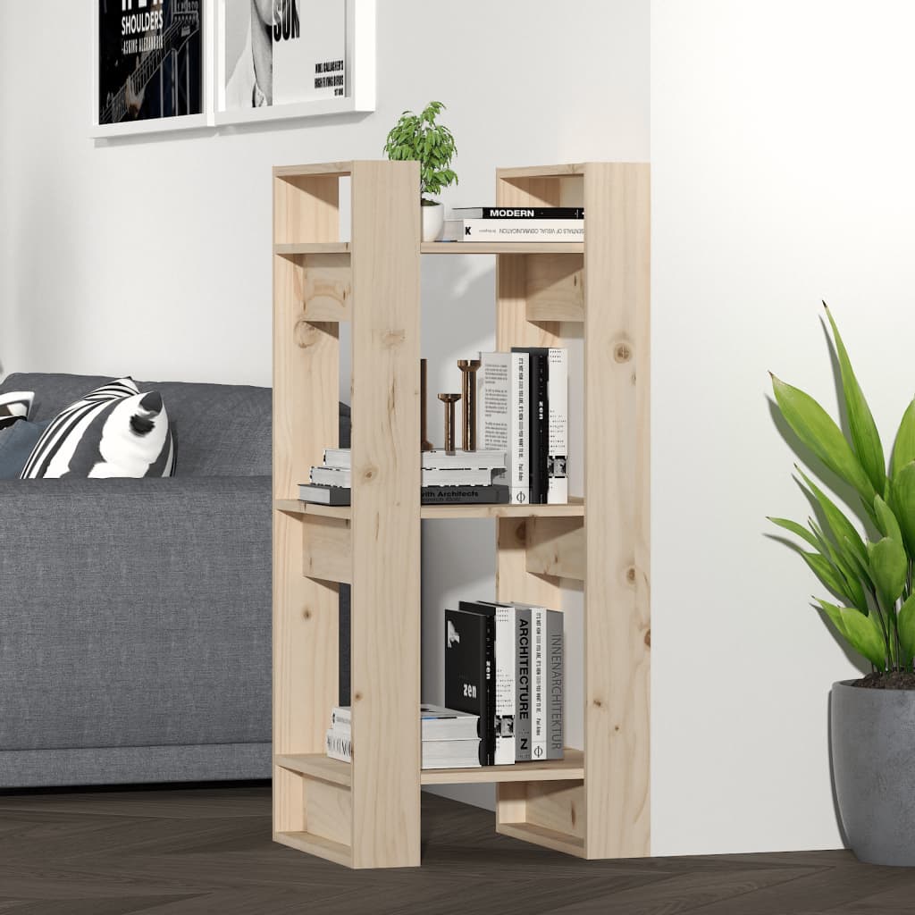Boekenkast/Kamerscherm 41X35X91 Cm Massief Grenenhout